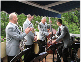 Groupe jazz pour mariages, cocktails, réceptions, séminaire, anniversaires, vin d'honneur, soirée gala entreprise. Orchestre pour vos événements du duo au sextet, jazz, swing.